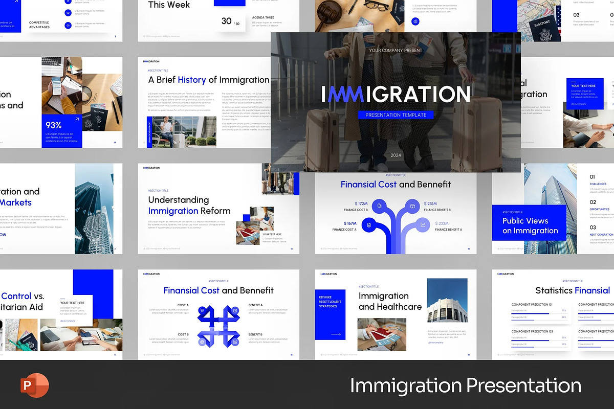 Immigration Powerpoint Templates, a Presentation Template by Fit-tee (Photo 1 of 2)