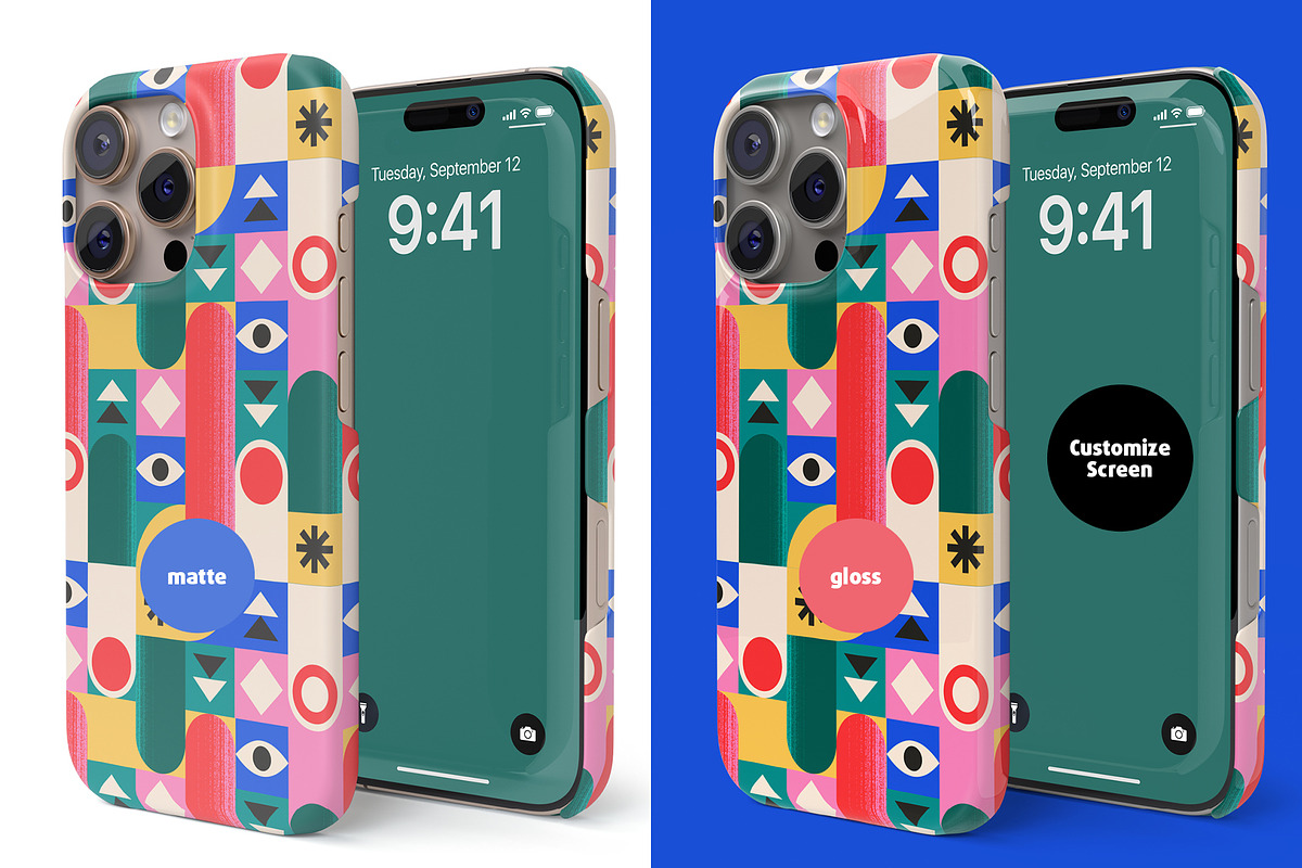 iPhone 16 Pro Snap case Mock-up, an iPhone Mockup by Colatudo Store (Photo 6 of 9)