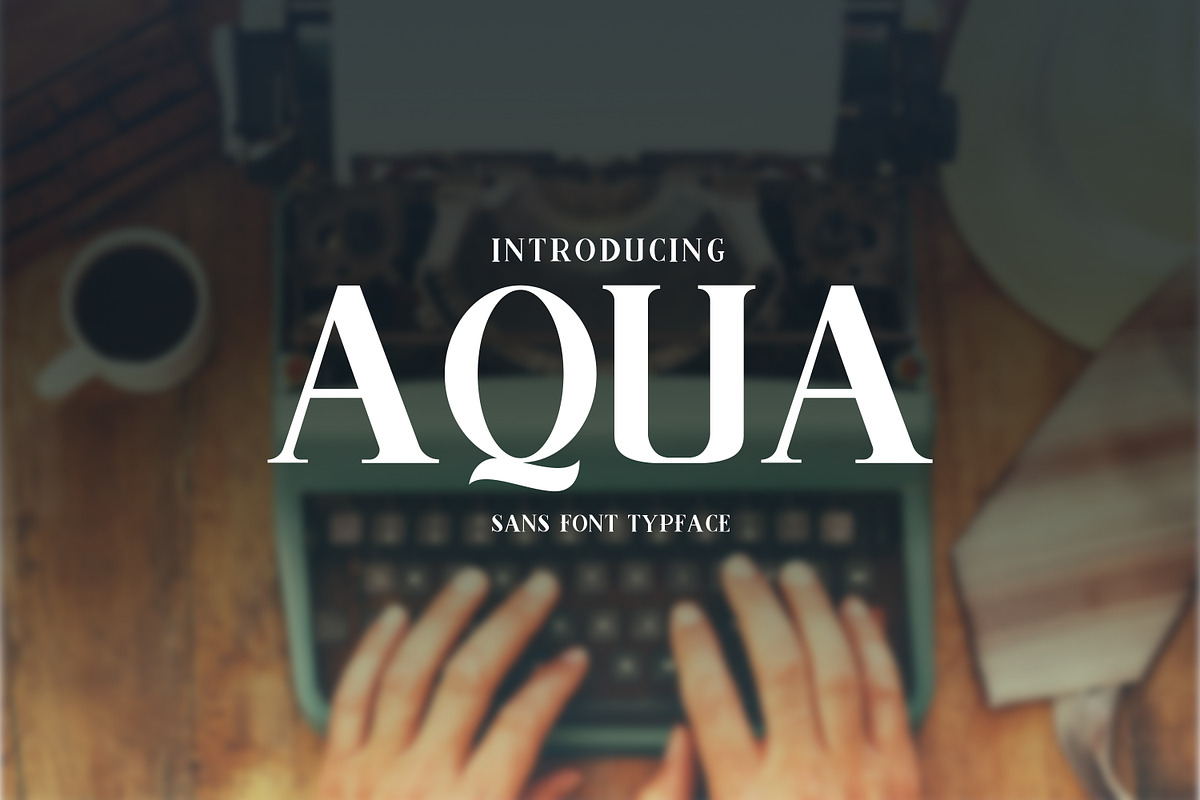 Aqua San Serif Font, a Sans Serif Font by mullathedesigner (Photo 1 of 3)