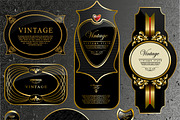 Retro black gold labels set 1, a Decorative Illustration by Merfin (Thumbnail 8 of 10)