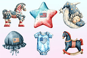 4th of July Blue Baby Nursery, a Graphic by CitraGraphics (Thumbnail 2 of 4)