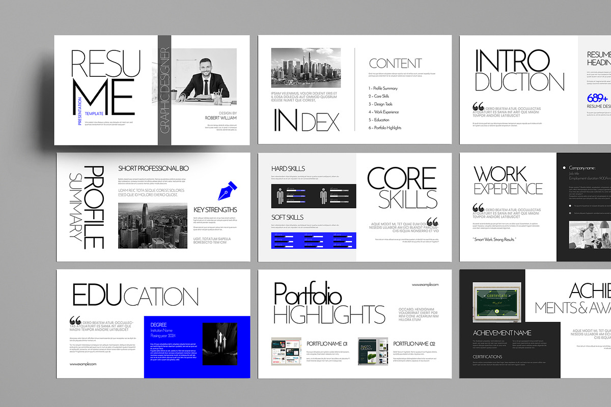 Clean CV Presentation Design, a Presentation Template by MightyDesign (Photo 1 of 7)