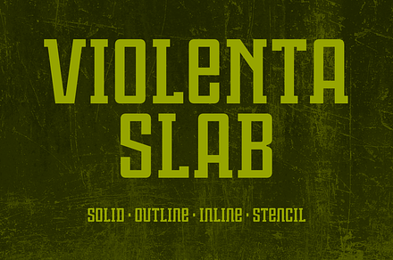Violenta Slab Font Family, a Slab Serif Font by Graviton Font Foundry