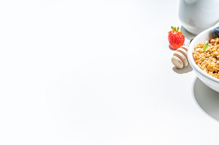 Healthy breakfast granola with berry, a Food & Drink Photo by Rimma
