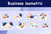 Business isometric bundle set, a Finance Illustration by foxndeer (Thumbnail 1 of 4)