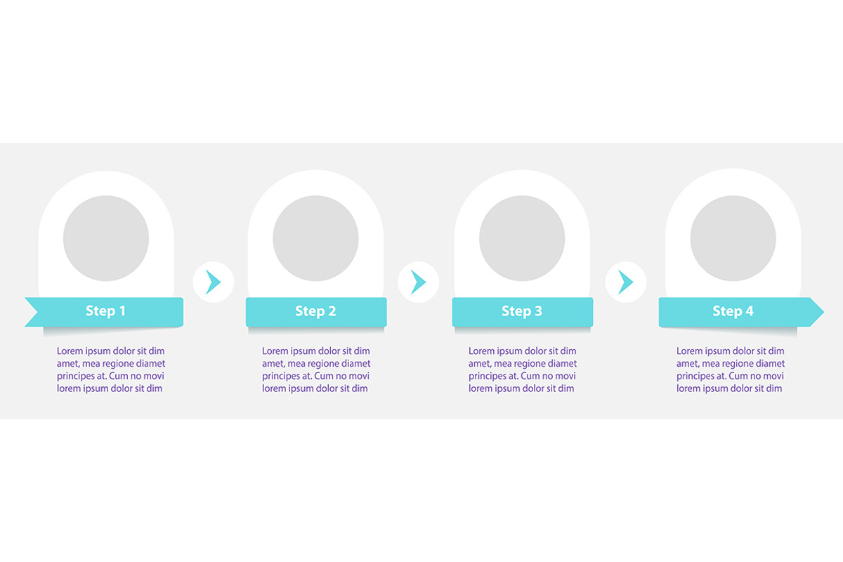 Simple modern flowchart with headers, a Templates & Theme by IMG Visuals