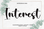 Interest | Script Font, a Handwritten Font by Scratchones (Thumbnail 1 of 8)