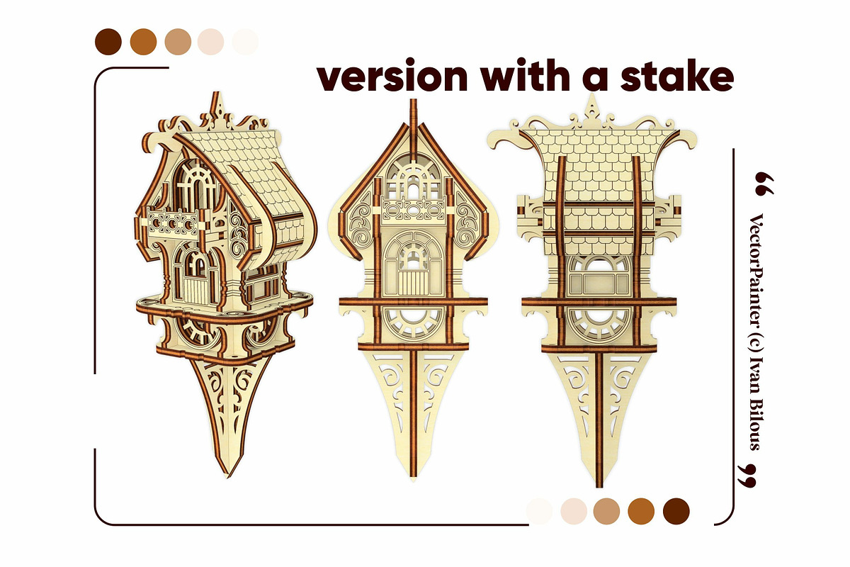 Fantasy Plant House - Laser Cut File, an Object Graphic by VectorPainter (Photo 13 of 17)