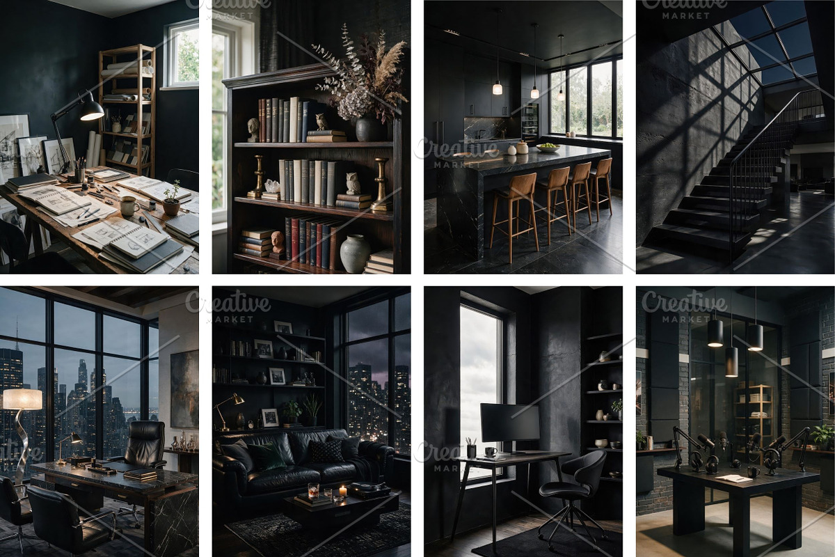 Black Interior Stock Photos, an Architecture Photo by Selenique Studio (Photo 12 of 14)