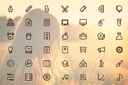 School Icons, an Outline Icon by Limitless (Thumbnail 2 of 2)