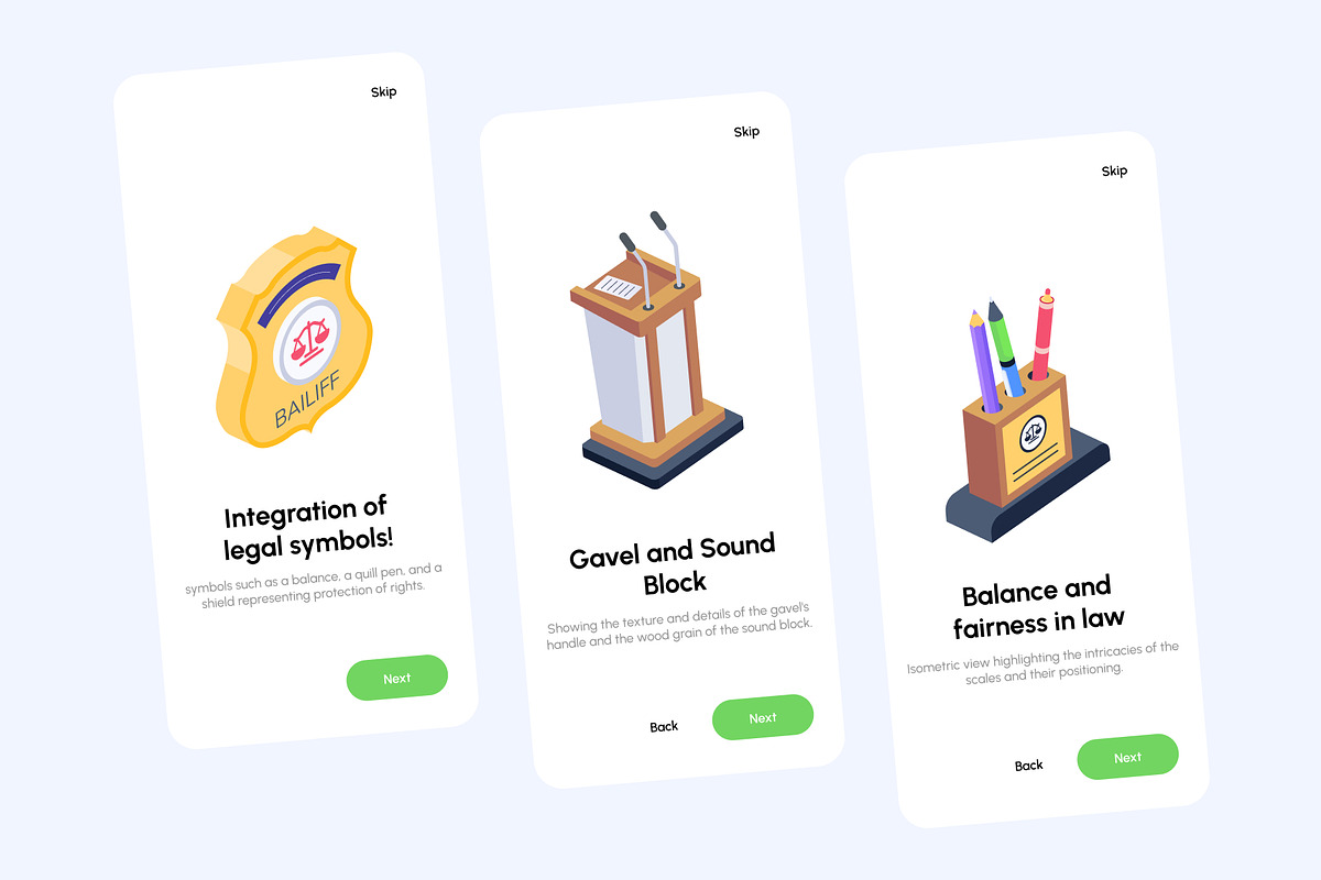Law and Justice Isometric Icons, an Emoji Icon by Vectors Market (Photo 5 of 10)