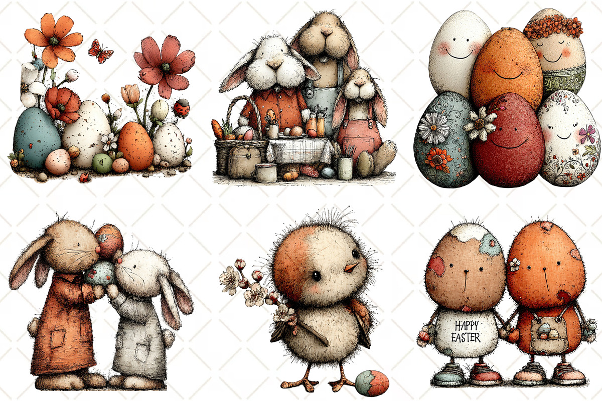 Whimsical Easter Clipart, an Illustration by Black Bird Studio (Photo 5 of 5)