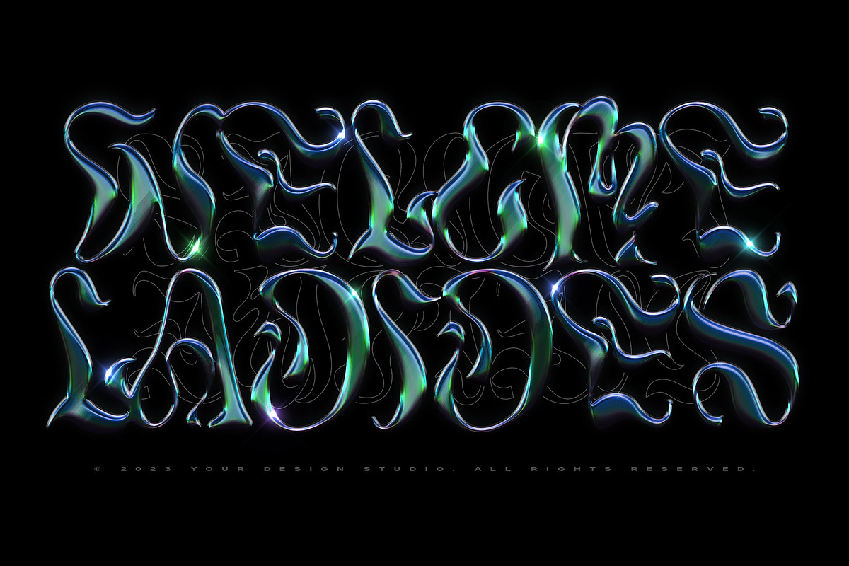 Chrome Text Effects Bundle 02, a Layer Style Add-On by Hyperpix Productions (Photo 36 of 48)