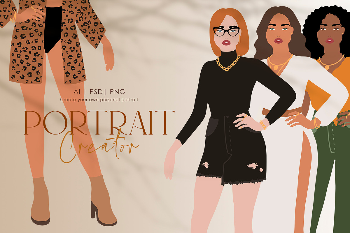 Portrait Creator - Woman, a Person Illustration by PatrushevaYana (Photo 1 of 7)