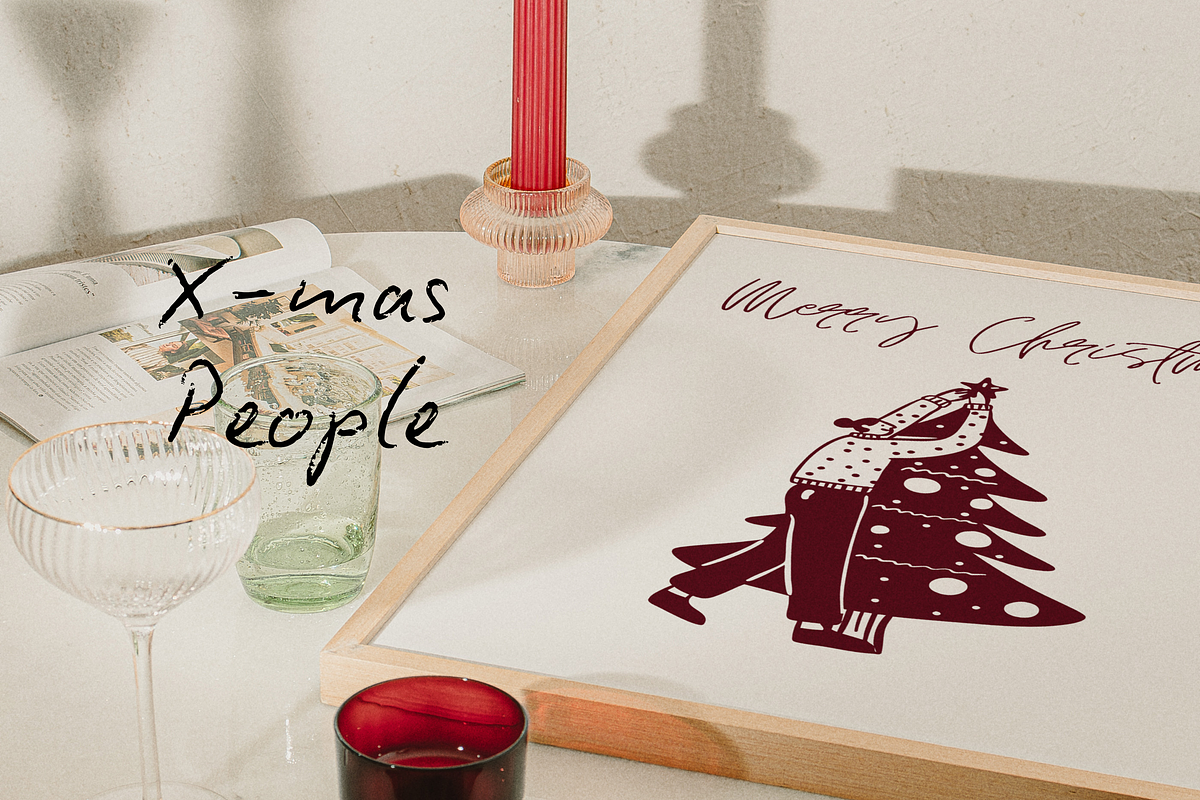 Christmas People: 50 Line Art, a Person Illustration by Veyla (Photo 8 of 14)