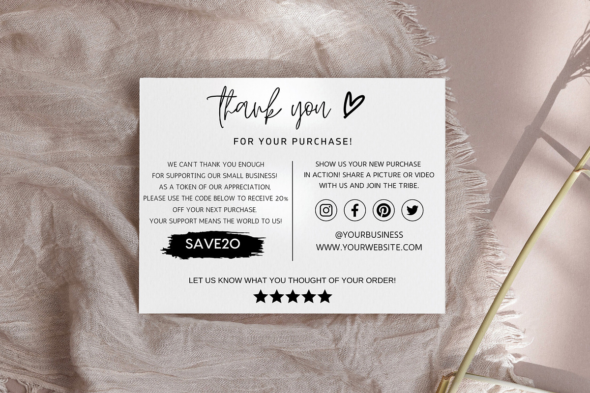 Thank You Card Template Bundle Canva, a Templates & Theme by Mrxking (Photo 17 of 23)