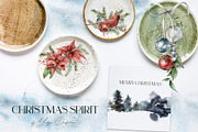 Watercolor Christmas spirit clipart, a Decorative Illustration by Yuliya Derbisheva (Thumbnail 2 of 14)