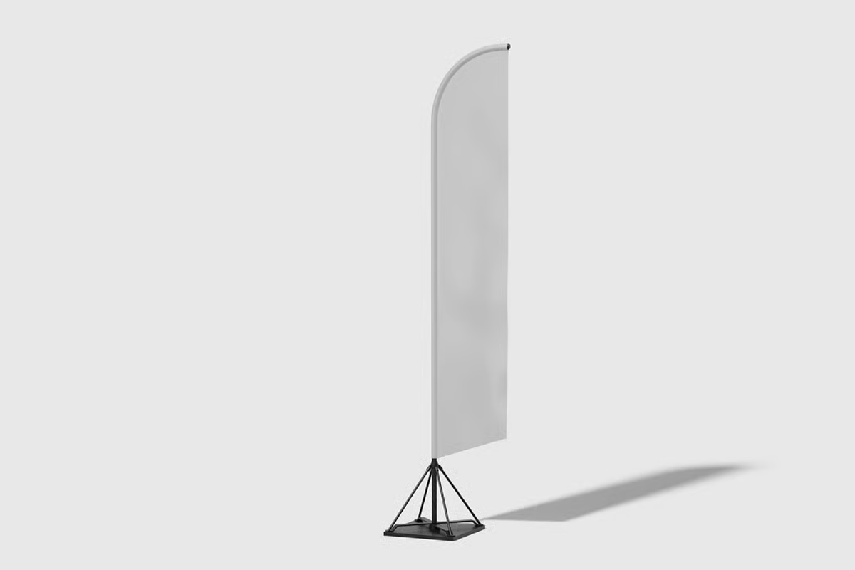 Flag Banner Outdoor Mockup, an Advertising Mockup by graphicsauce (Photo 3 of 4)