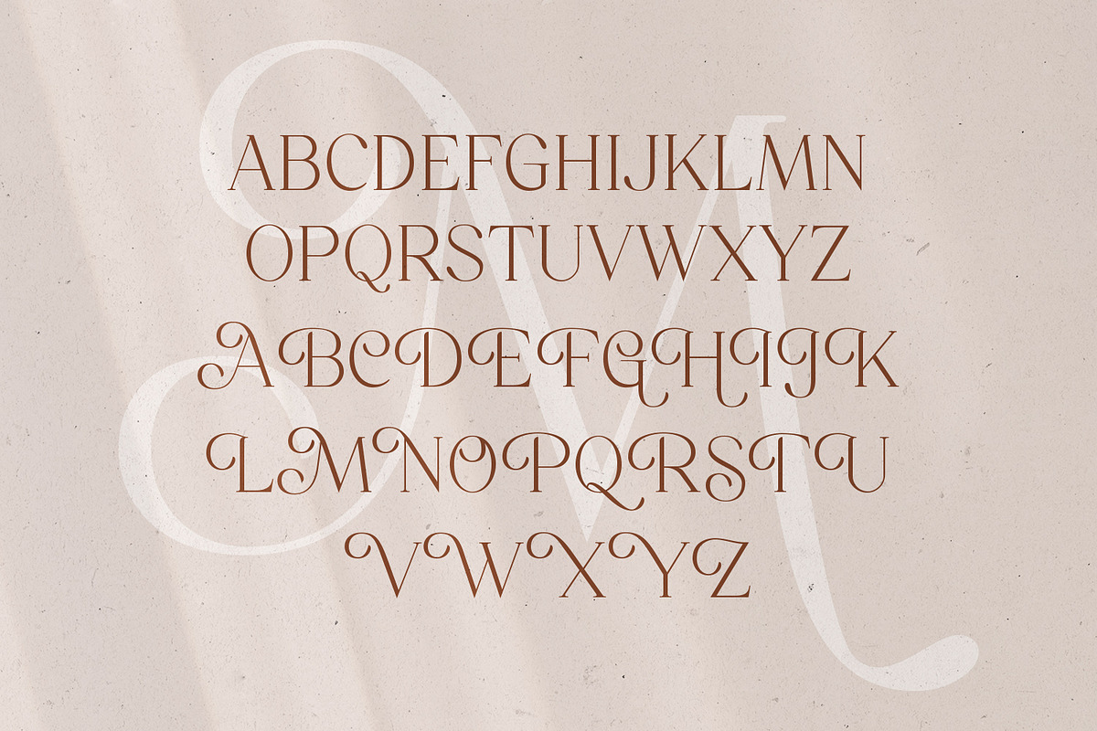 Mitchaella Luxury Unique Serif, a Serif Font by Typetemp Studio (Photo 16 of 19)
