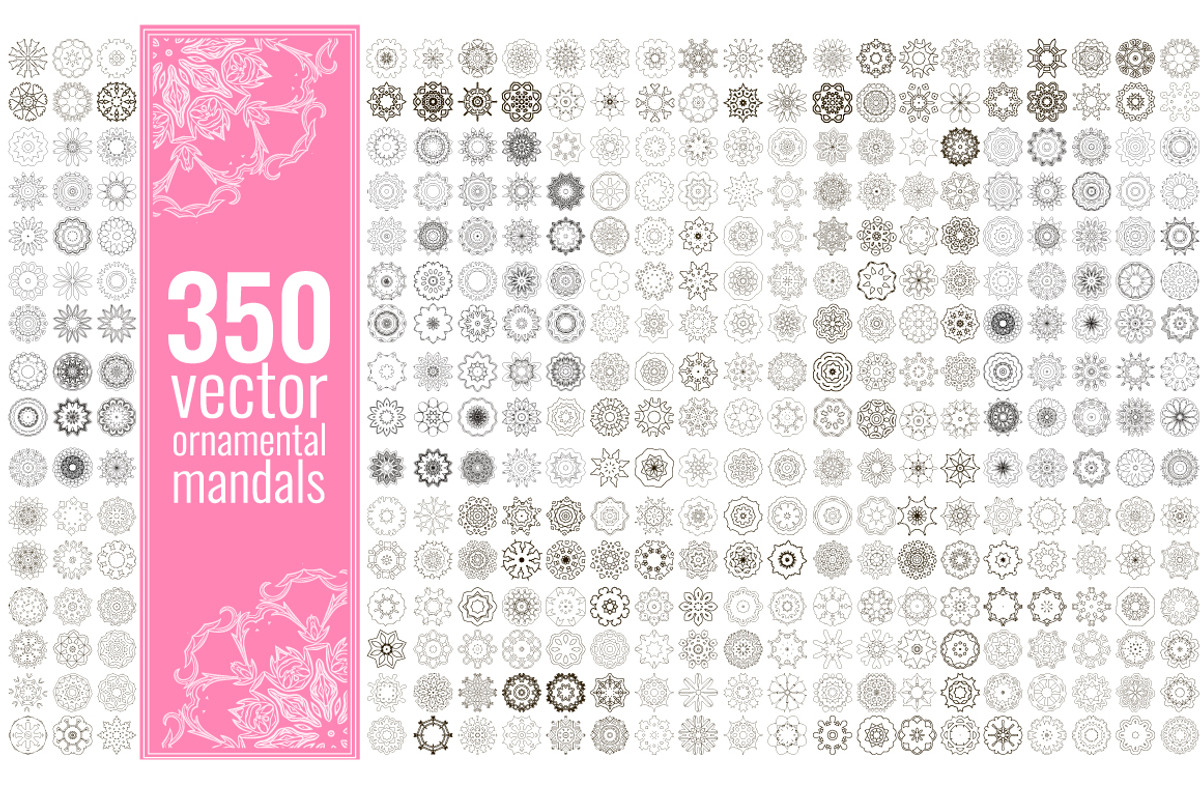 Geometric circular ornament set, a Decorative Illustration by Tatti Graphic Studio