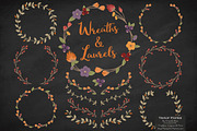 Autumn Vector Flower Wreaths, a Seasonal Illustration by Amanda Ilkov (Thumbnail 2 of 3)