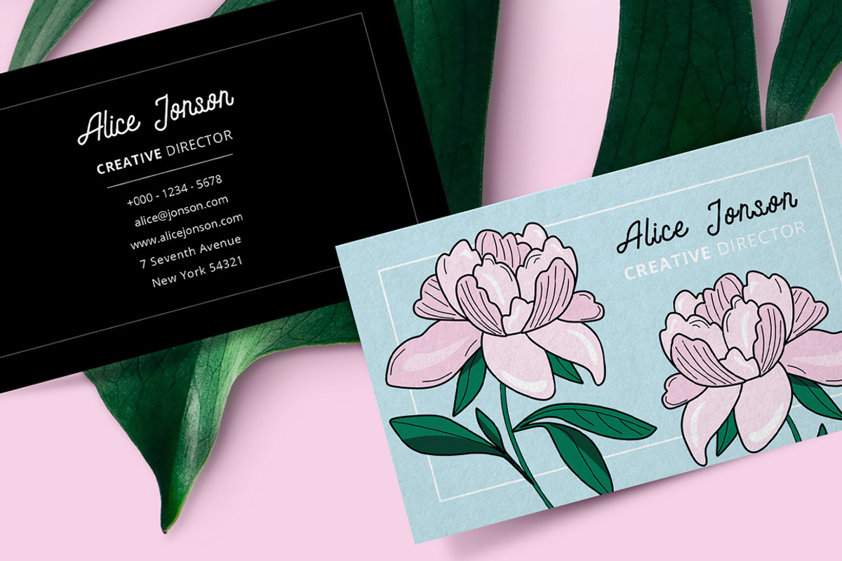 Botanical Business Card, a Business Card Template by land art (Photo 2 of 3)