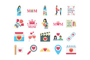 Mother’s Day Icons Pack, a Solid Icon by Vector Portal (Thumbnail 6 of 6)