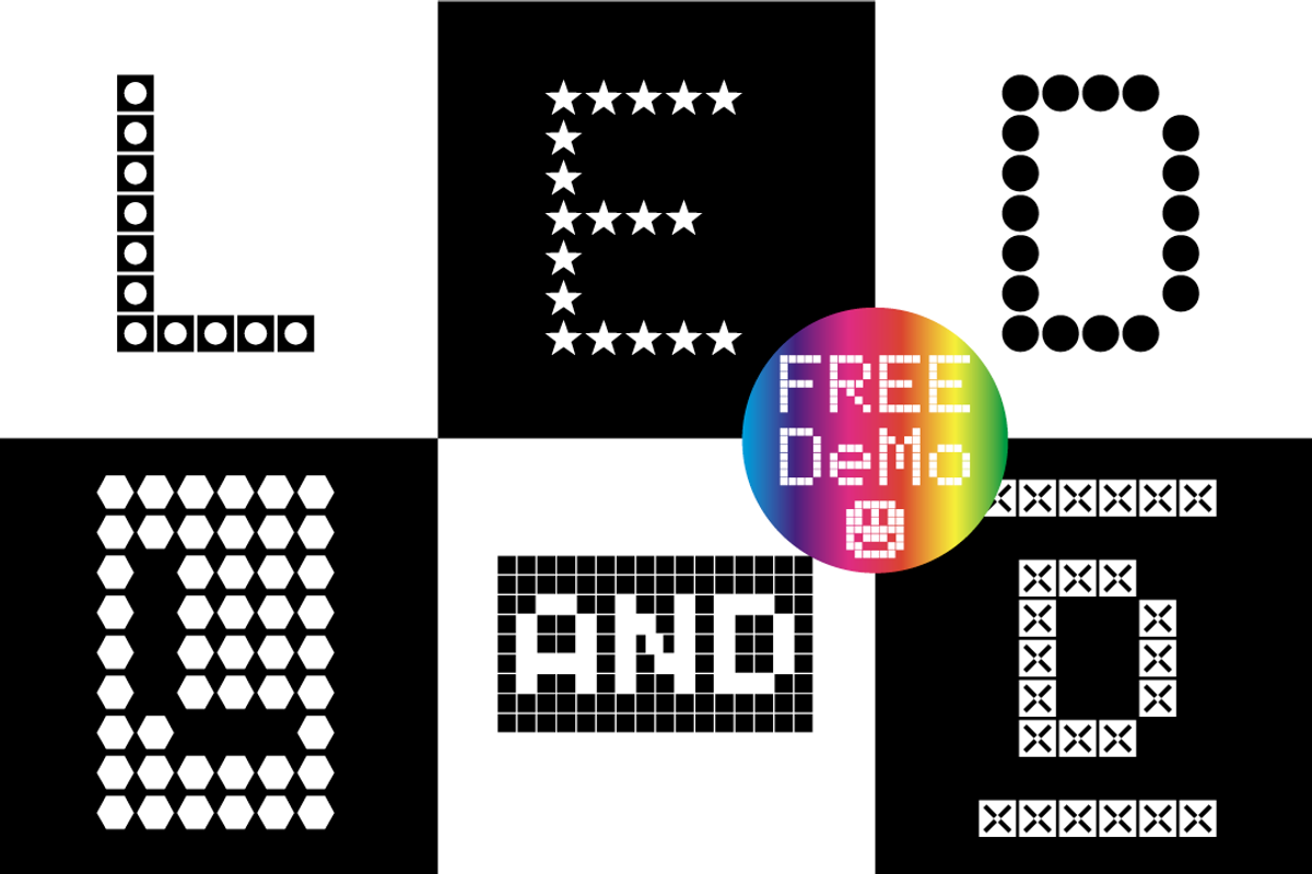 FONT | LED pixel, a Symbol Font by Typo Graphic Design (Photo 8 of 8)
