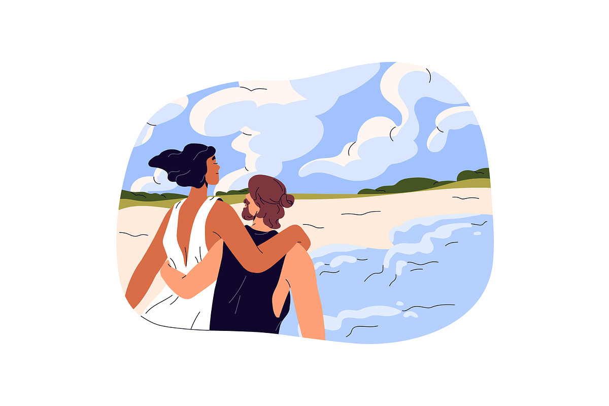 Love couples on romantic date set, a Person Illustration by PaperTrident (Photo 5 of 9)