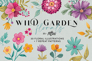 Wild Garden Florals Clipart