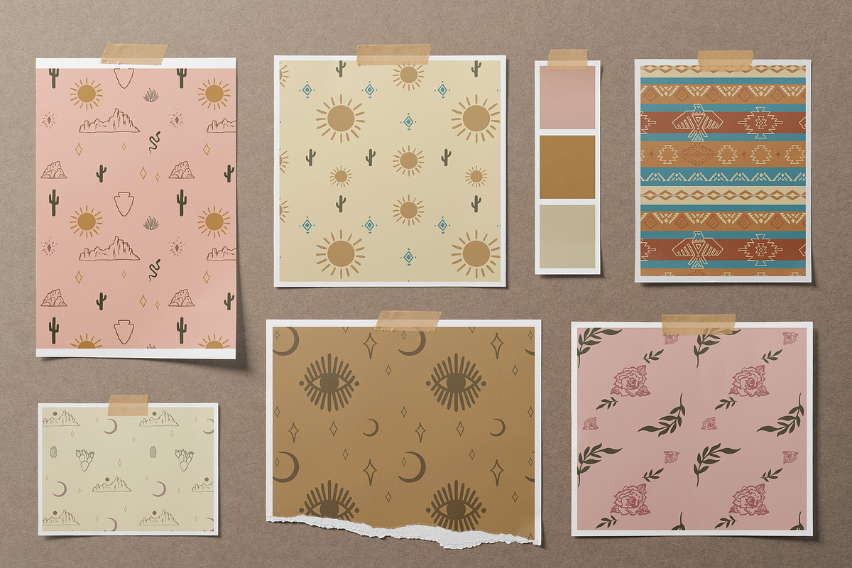 Boho Southwest Seamless Patterns, an Animal Illustration by The Gypsy Goddess (Photo 3 of 9)