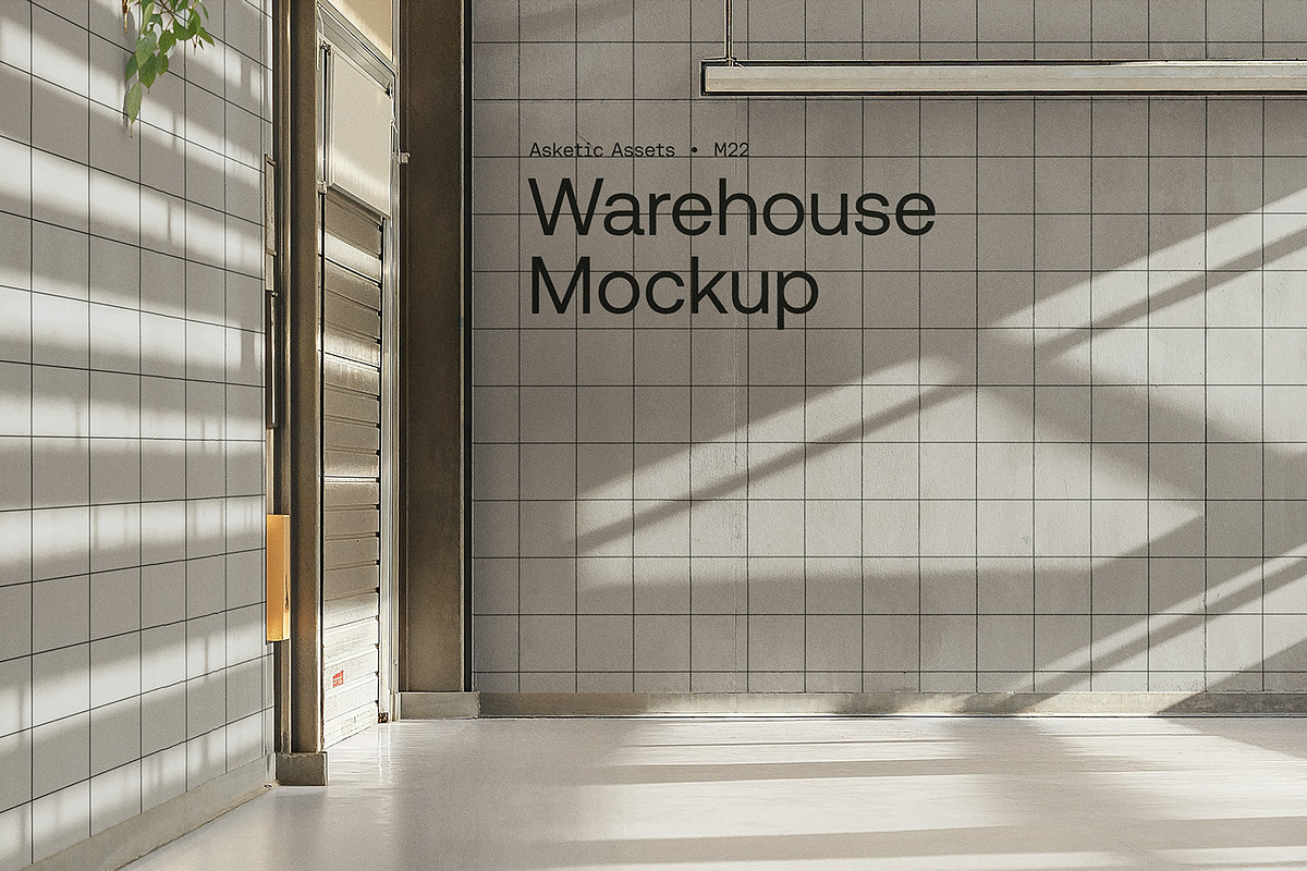 Warehouse Wall Mockup M22, an Advertising Mockup by Asketic (Photo 2 of 4)