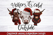 Christmas Heifer Sublimation Bundle, a Seasonal Illustration by RossiGalleria (Thumbnail 3 of 11)