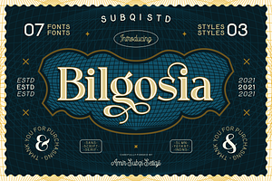 Bilgosia - Display Family Font