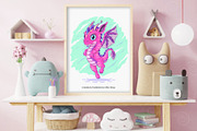 Colorful cartoon dragon. Tshirt, PNG, an Animal Illustration by KENO Mascots (Thumbnail 3 of 4)