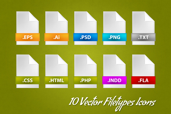 10 Vector Filetypes Icons