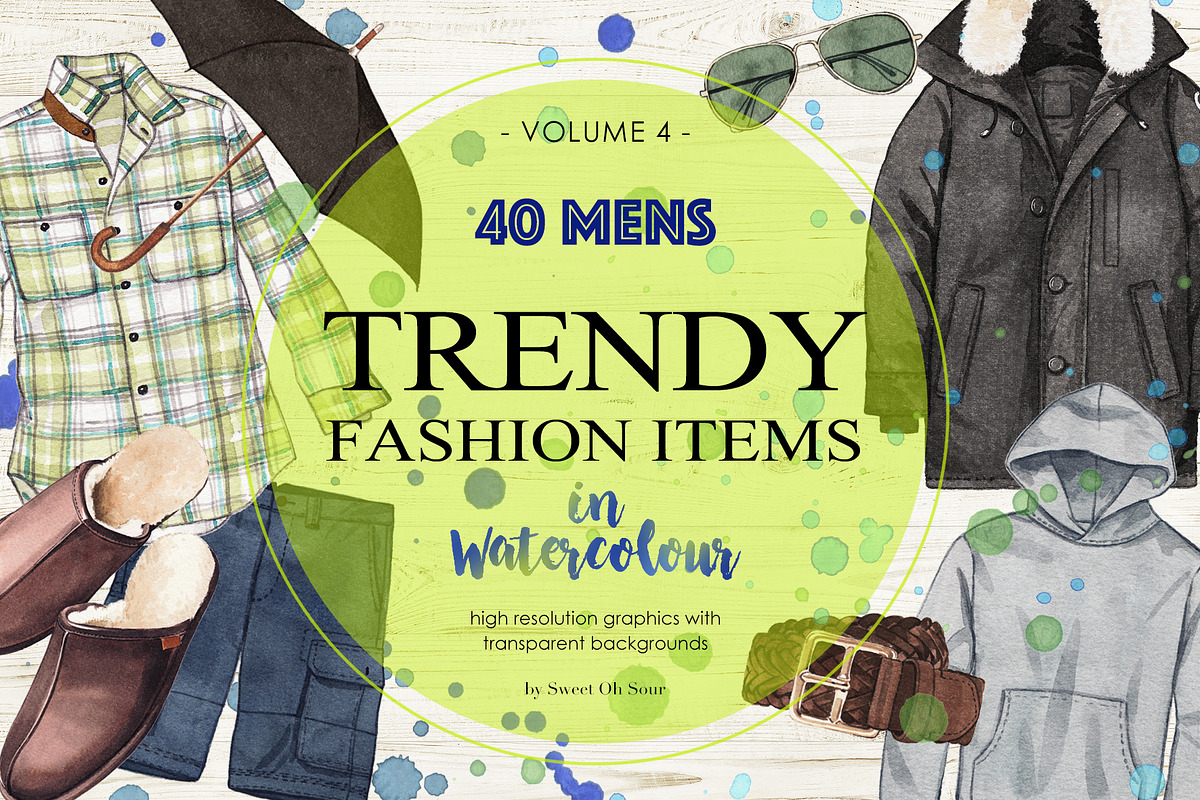 Trendy Fashion Items in Watercolor, an Illustration by Sweet Oh Sour (Photo 1 of 6)