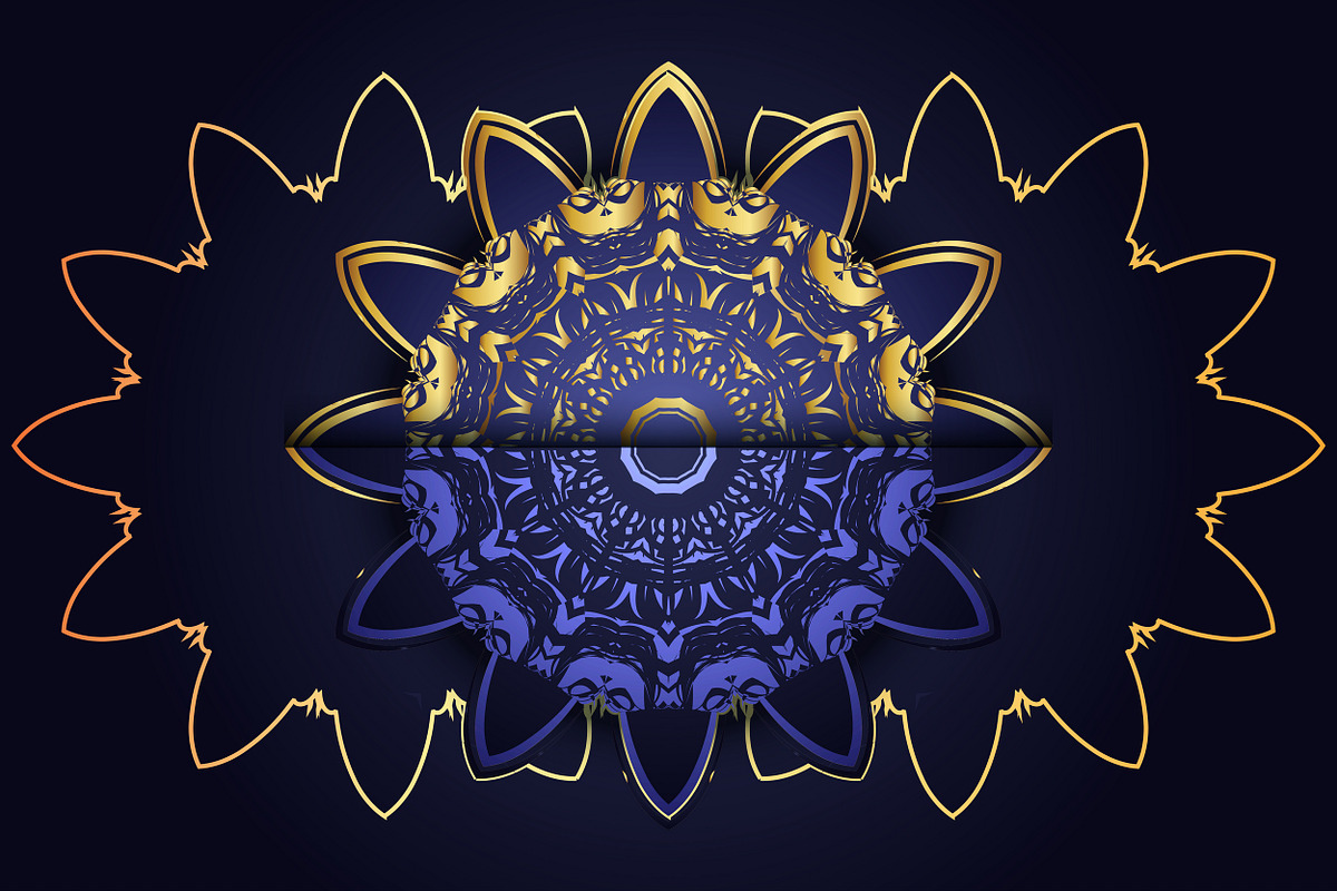 Mandala Oriental Floral art Bundle, a Background Graphic by NJ Himel (Photo 16 of 97)