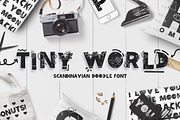 Tiny World! Scandinavian Doodle Font, a Font by Andrea De Oliveira (Thumbnail 1 of 6)