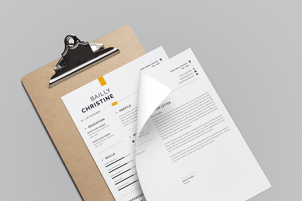 Minimal Resume / CV Template, a Resume Template by Aspect_Studio (Photo 3 of 4)