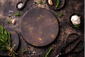 Rosemary, garlic, salt and pepper., a Food & Drink Photo by Yulia Furman