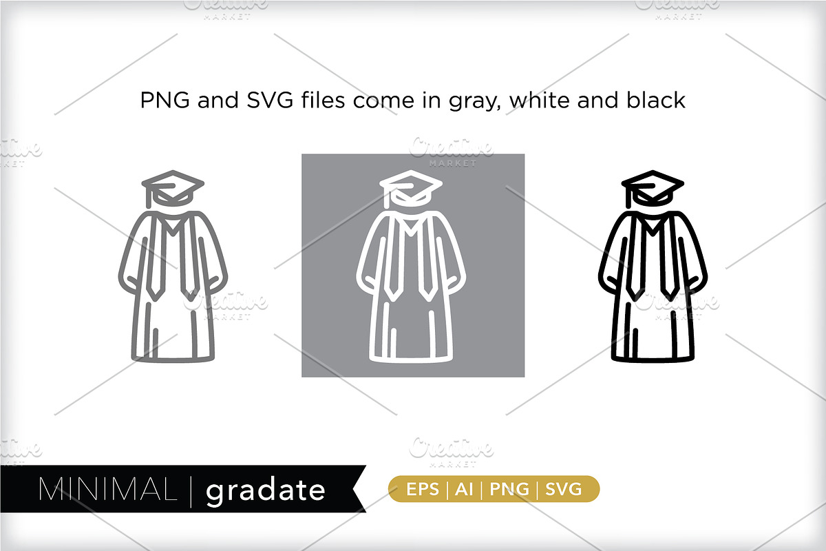 Minimal graduate icons, an Outline Icon by Picture Window (Photo 2 of 5)