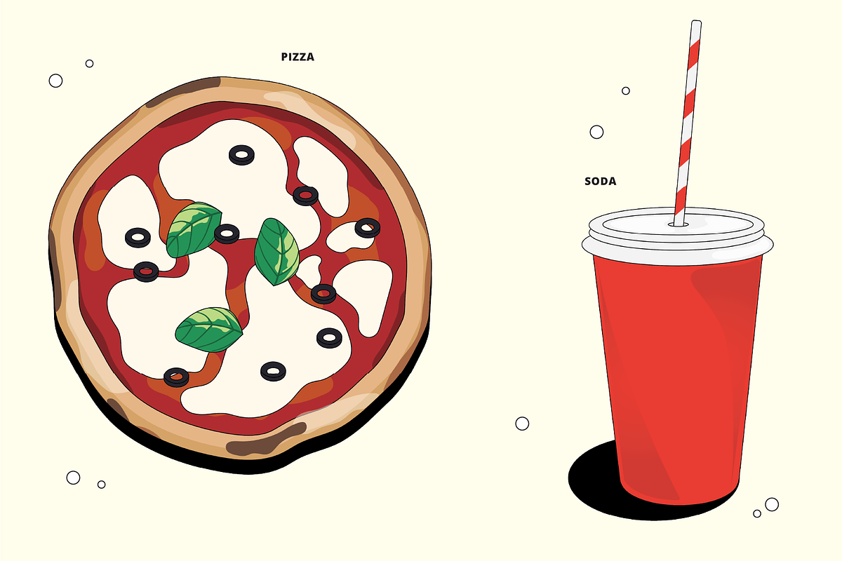 Fast Food Vector Illustration, a Food Illustration by TheFoodAtlas (Photo 16 of 16)