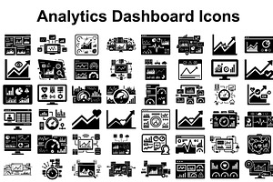 Analytics Dashboard Icons, an Icon by hafijul