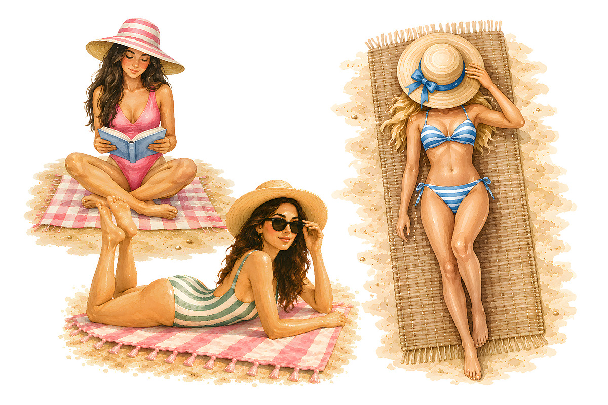 Watercolor Summer Clipart (66), a Seasonal Illustration by Iryna Denysova (Photo 5 of 8)