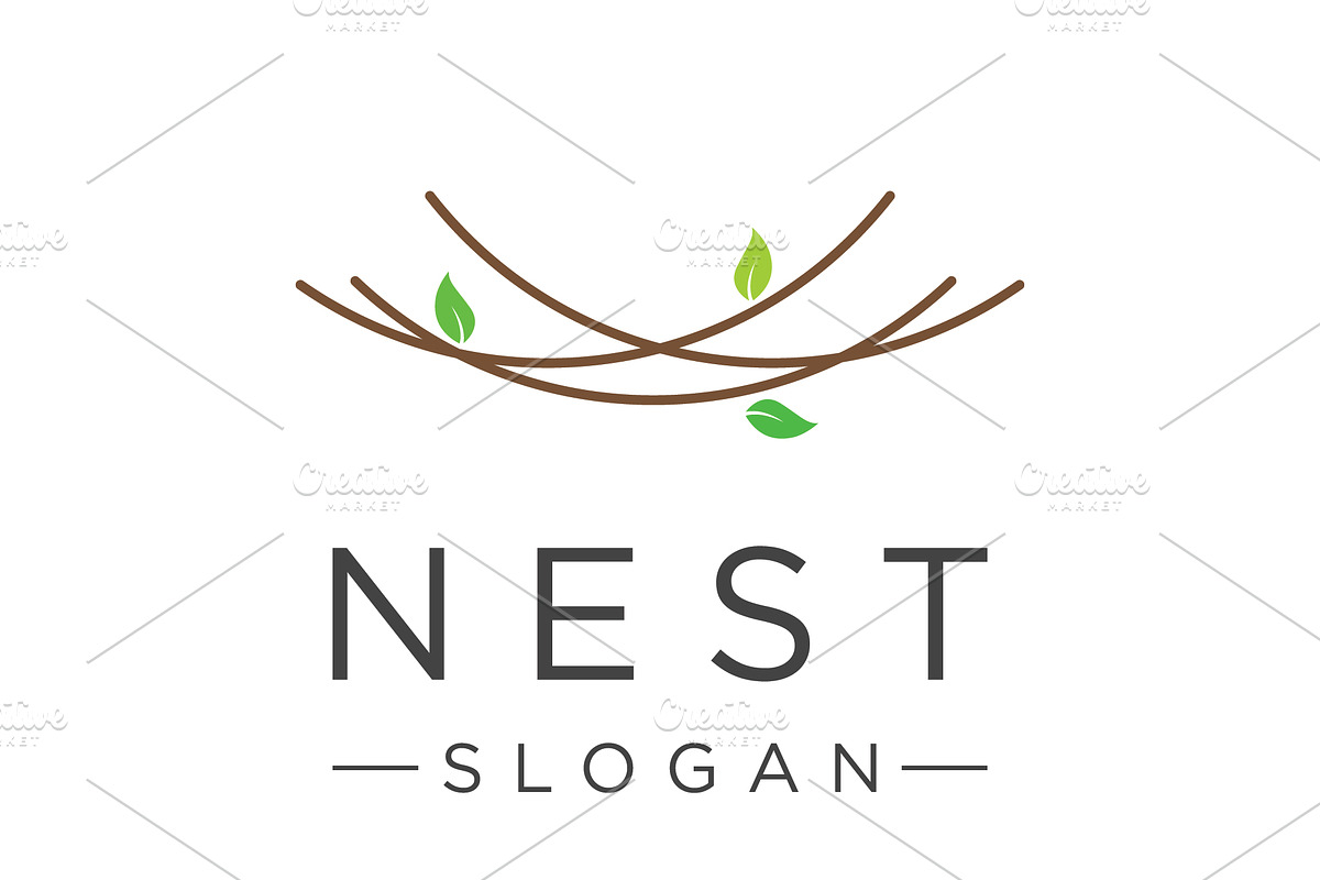 Bird's nest abstract logo design., a Branding & Logo Template by LOGOCREATIVE