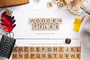 Wooden Tiles Font, a Font by Custom Scene (Thumbnail 7 of 8)