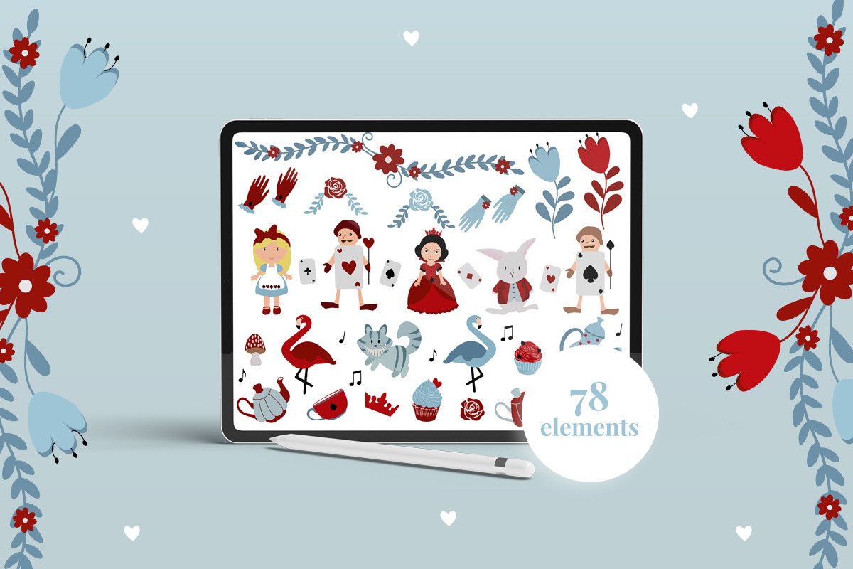 Alice In Wonderland Clipart, an Illustration by JT_Design_Art (Photo 4 of 9)