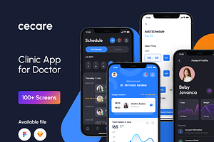 Cecare Clinic Application for Doctor, an UI Kit Template by Sans Design