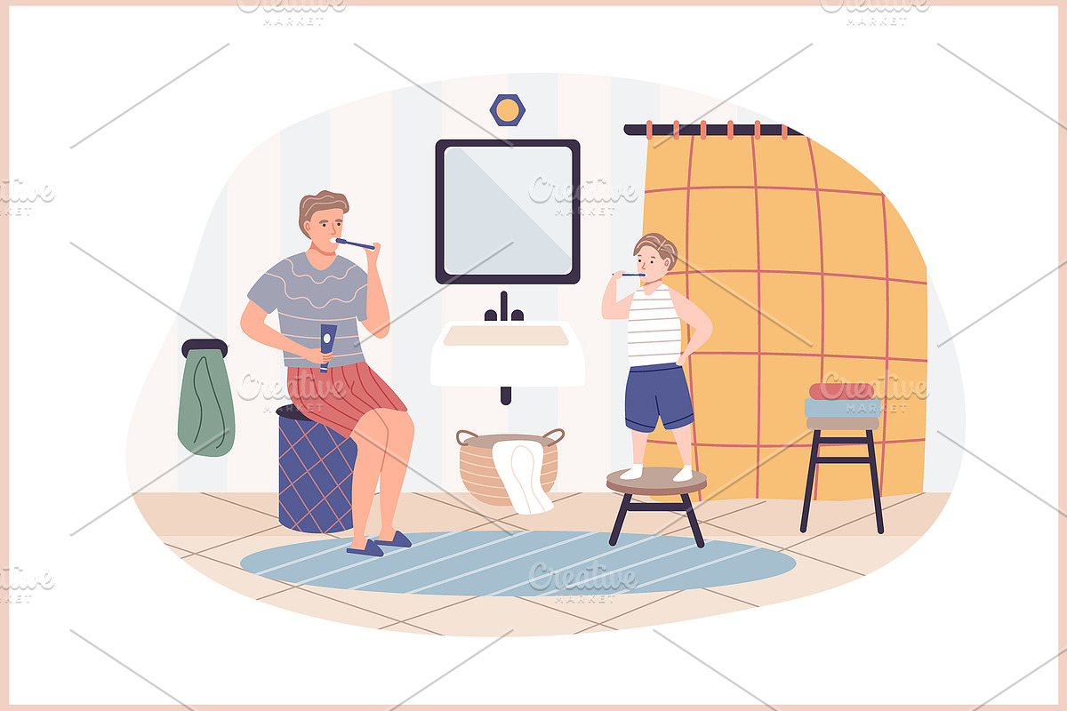 Daily Habits: Morning Routine Pack, a Healthcare Illustration by IRSYART (Photo 8 of 10)